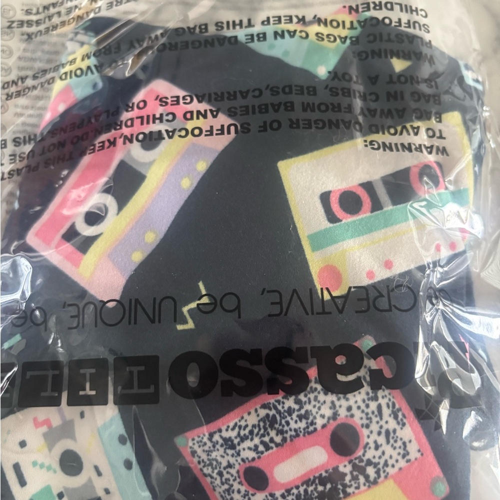 Colorful Cassette Tape Print leggings girls new